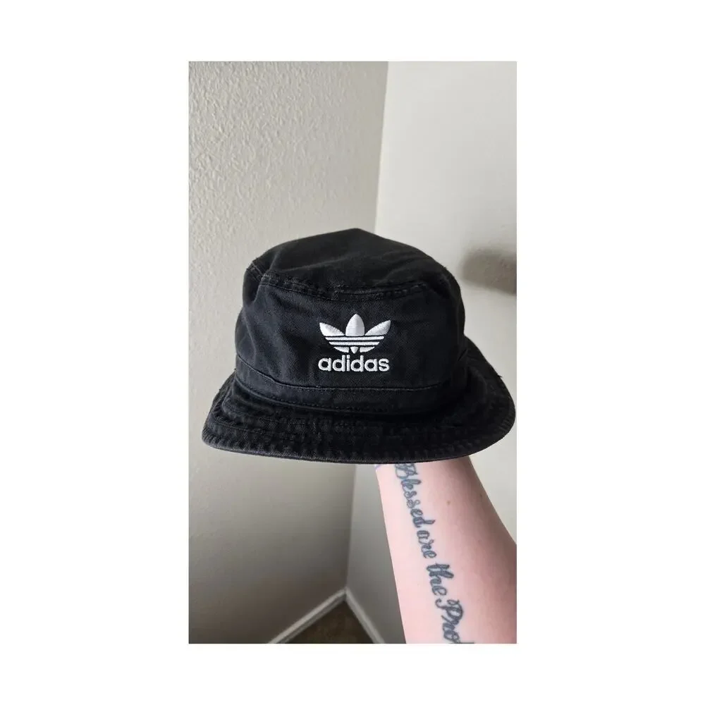 ADIDAS Kids Bucket Hat Washed Black Size OS